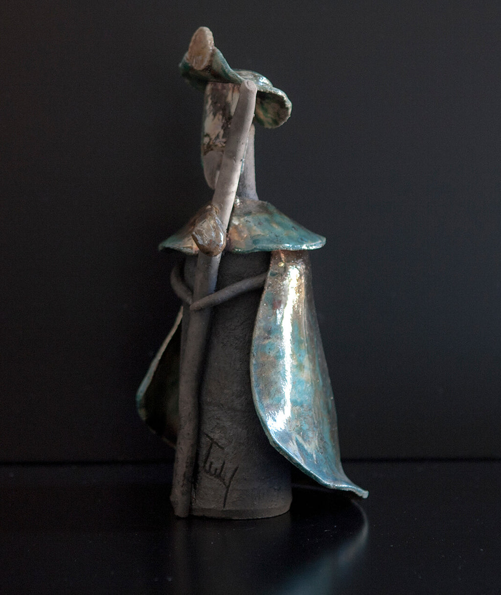 peregrino de capa verde
