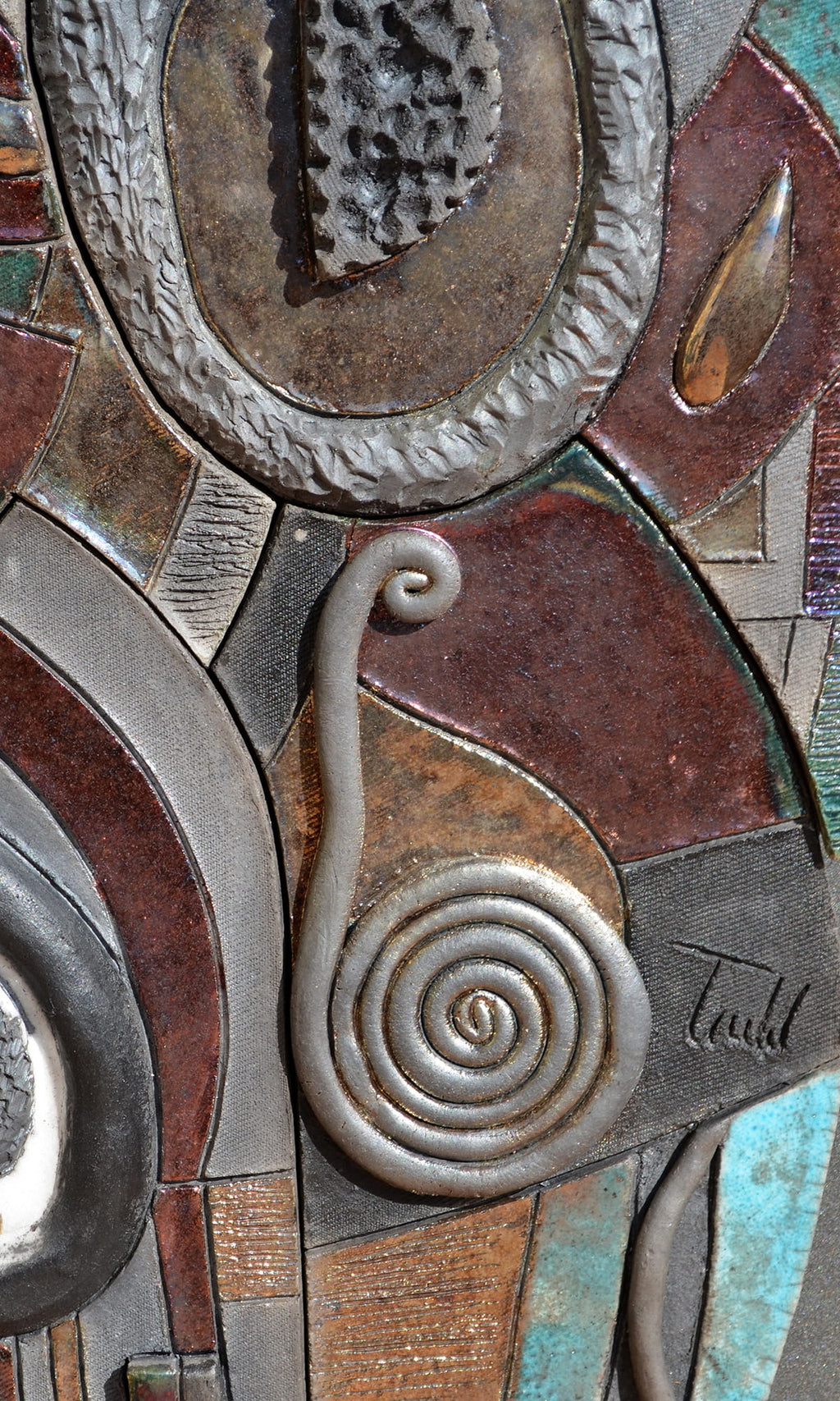 mural cerámica extasis detalle