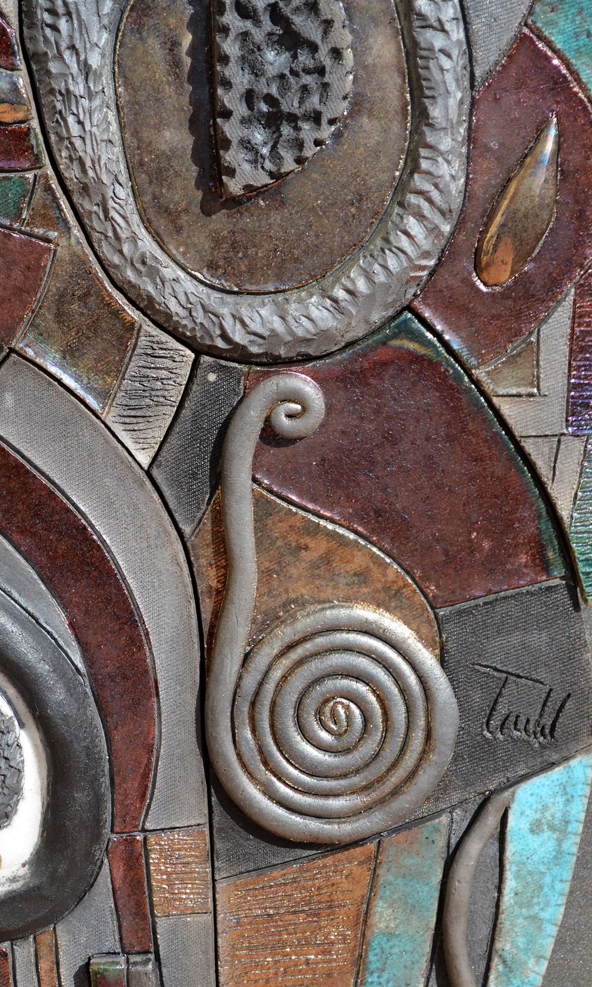 mural cerámica extasis detalle